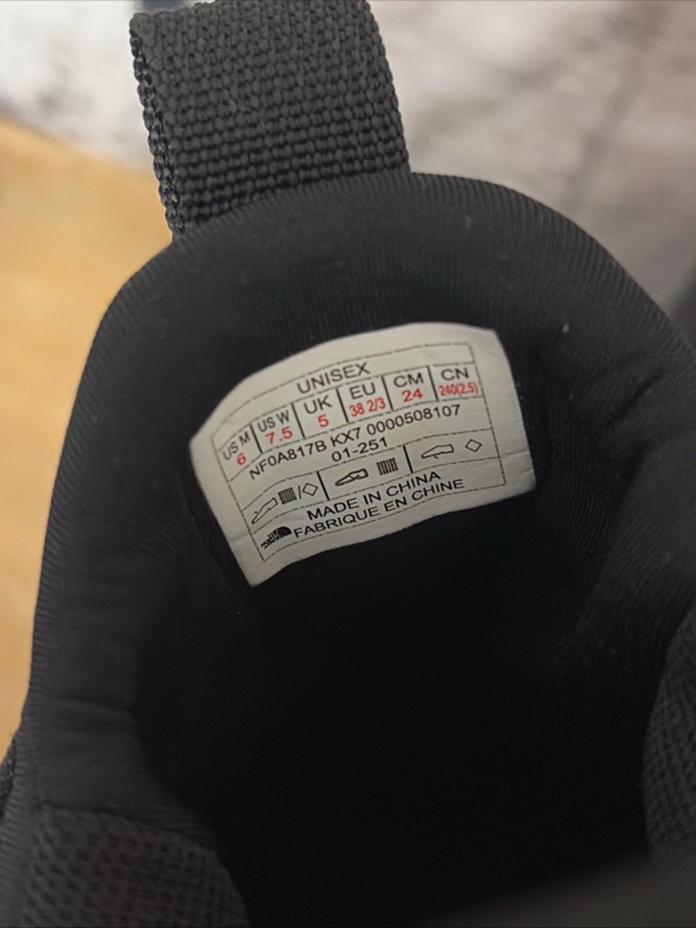 The North Face Glenclyffe Low Triple Black Shoes Men’s Size 6 - Picture 6 of 9